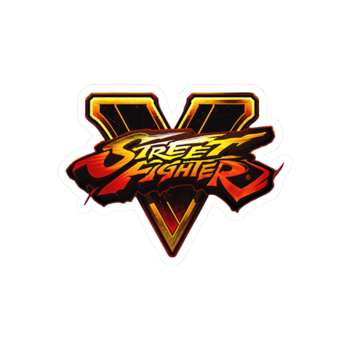 Street Fighter V Logo Sticker | Bold Retro Gaming Vinyl Decal - alternate angle 3, merchandise