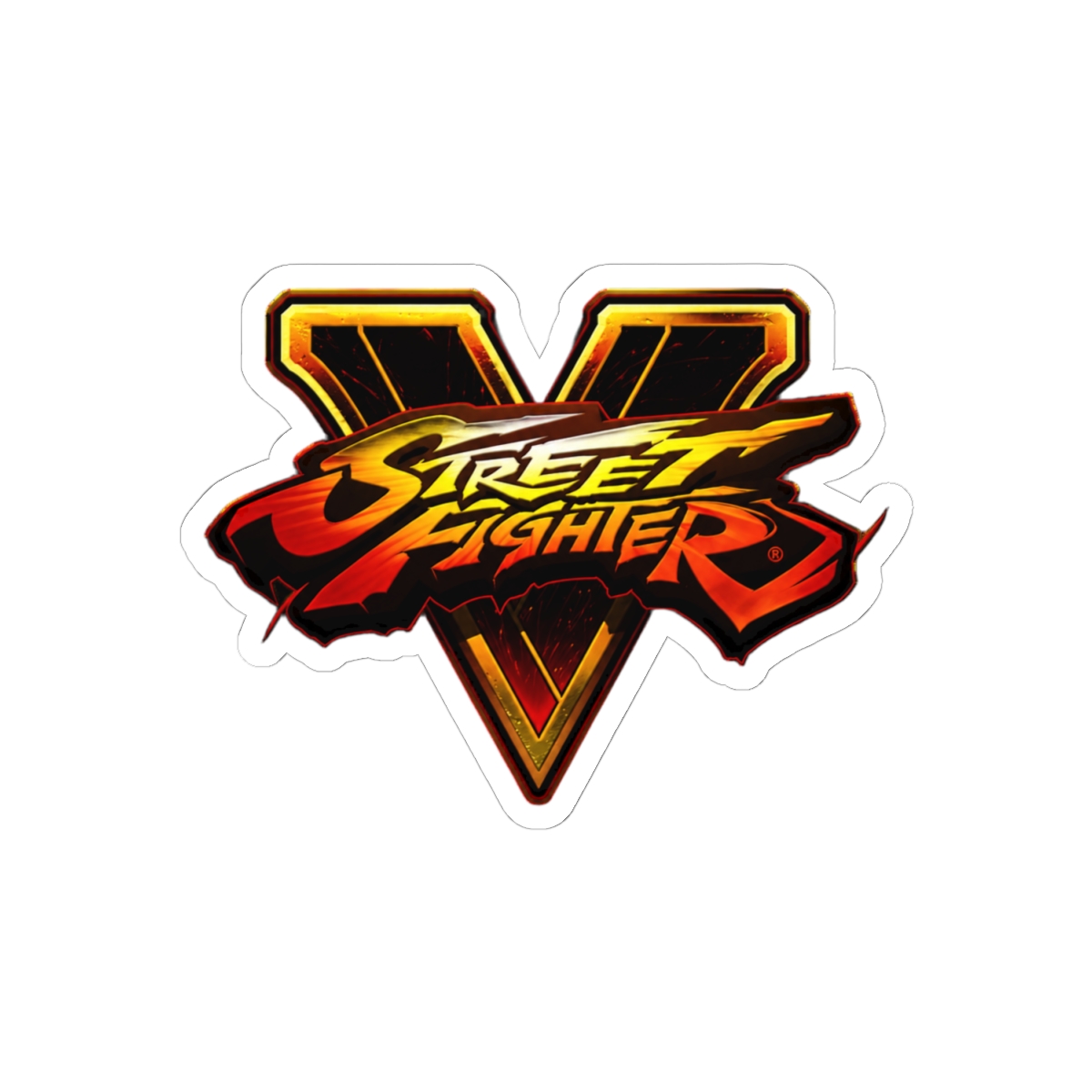 Street Fighter V Logo Sticker | Bold Retro Gaming Vinyl Decal - alternate angle 1, merchandise