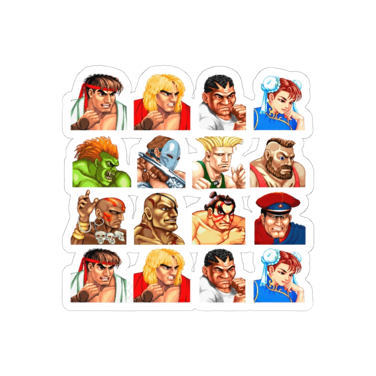 Street Fighter 2 Champion Edition Roster Bold Sticker | Retro Gaming Vinyl Decal - alternate angle 1, merchandise