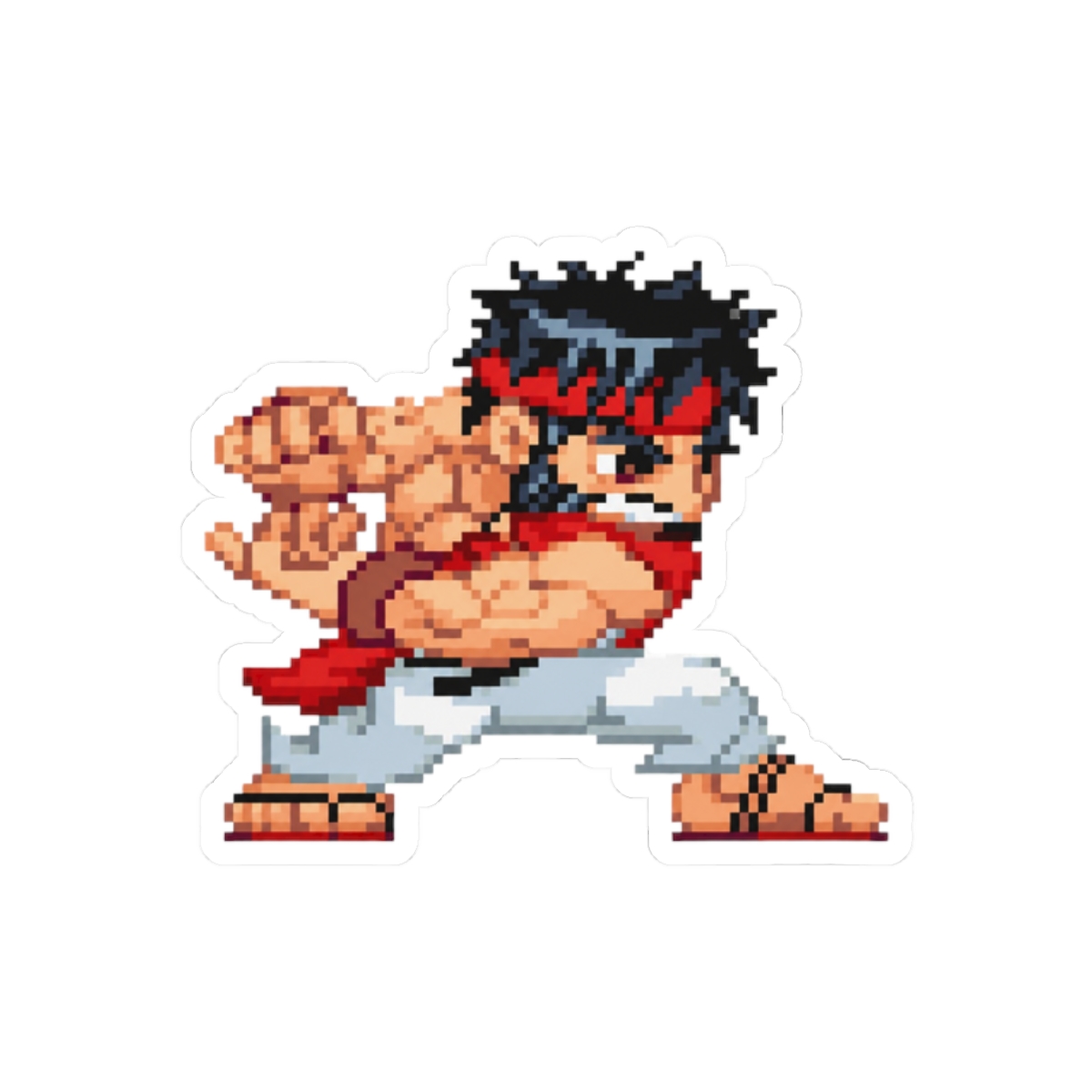 Chibi Ryu Pocket Fighter Sticker | Cute Gaming Vinyl Decal - alternate angle 3, merchandise