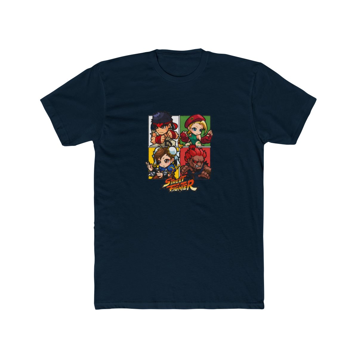 Street Fighter Capcom Video Game Merch 4 Chibi Squares T Shirt - alternate angle 5, merchandise
